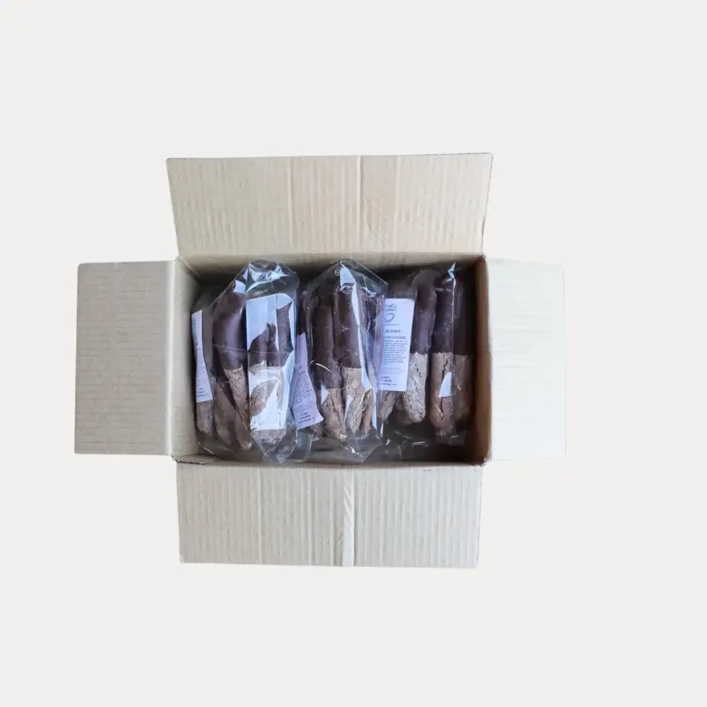 Choc-O-Nut Biscotti Sticks 25g Cafe Bulk 500g Bag x 3 Carton