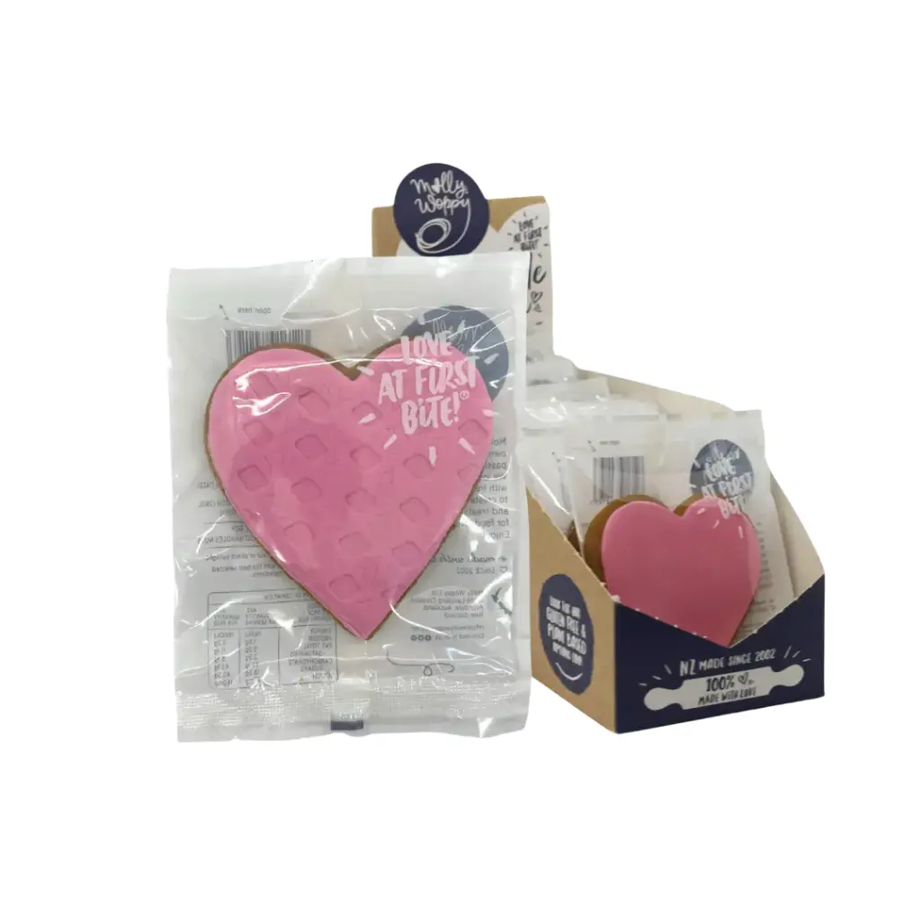 Gingerbread Pink Heart Cookie Grab'N'Go 48g x 20/Slv