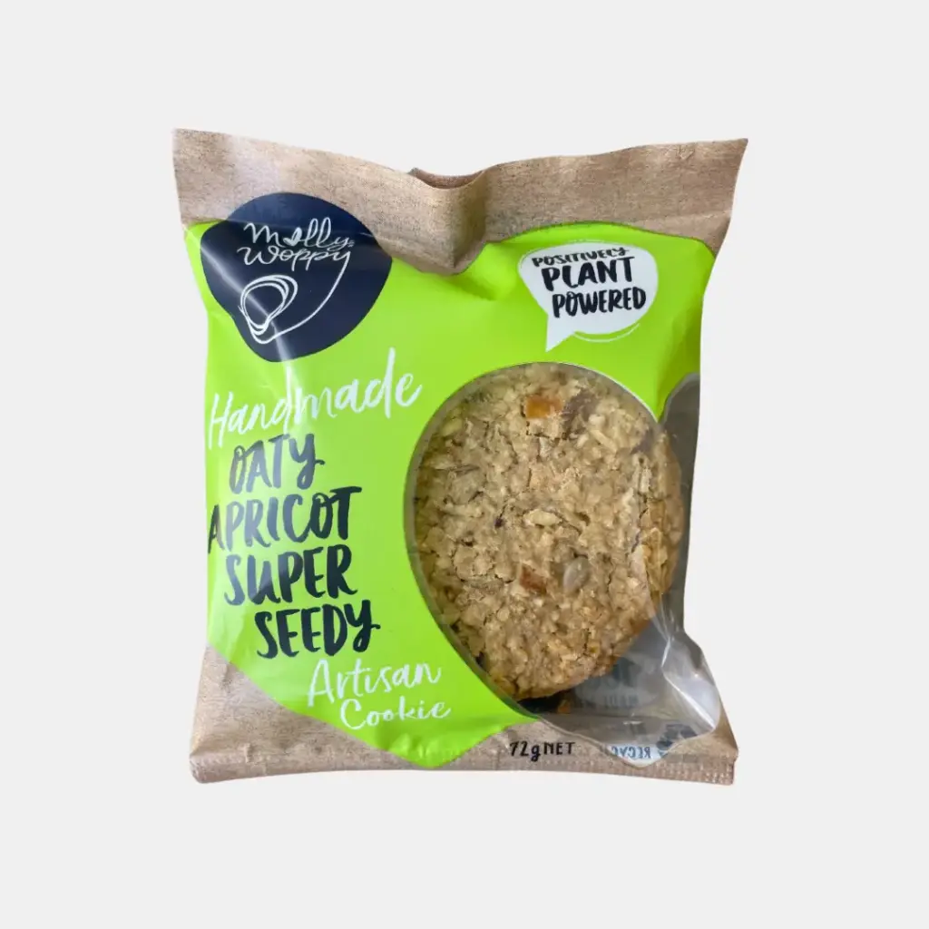 Oaty Apricot Super Seedy Plant Based Vegan Artisan Cookie Grab'N'Go 72g