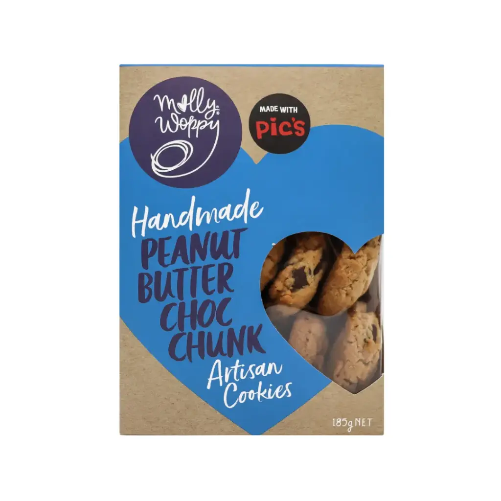 Peanut Butter Choc Chunk Artisan Cookies 185g x 7 Carton