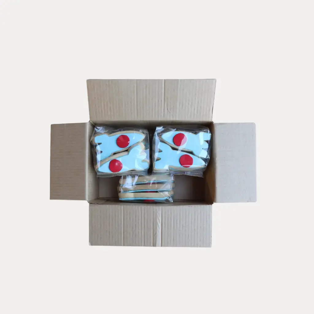 Shortbread Blue Rocket Iced Cookies 55g Cafe Bulk 6/Pk x 5 Carton