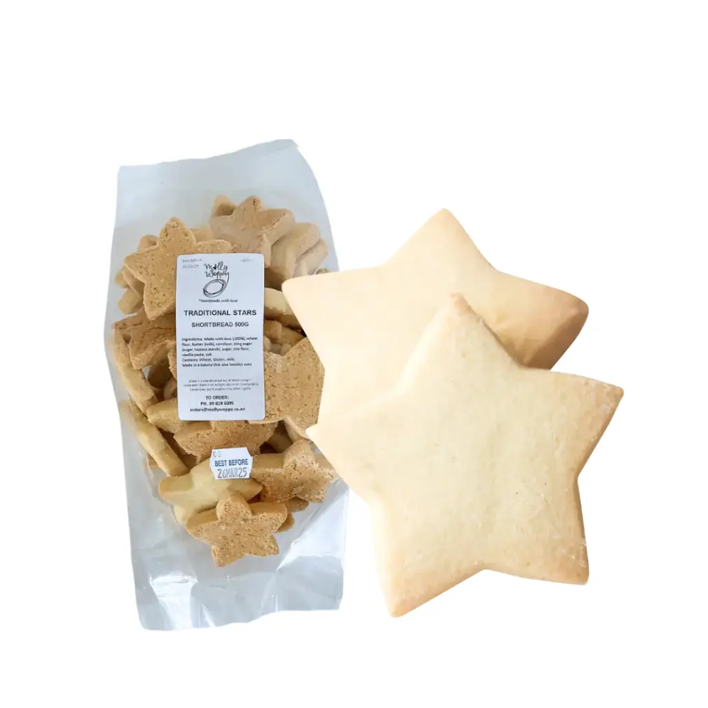 Shortbread Star Cookies 13g Christmas Bulk Bag 500g 