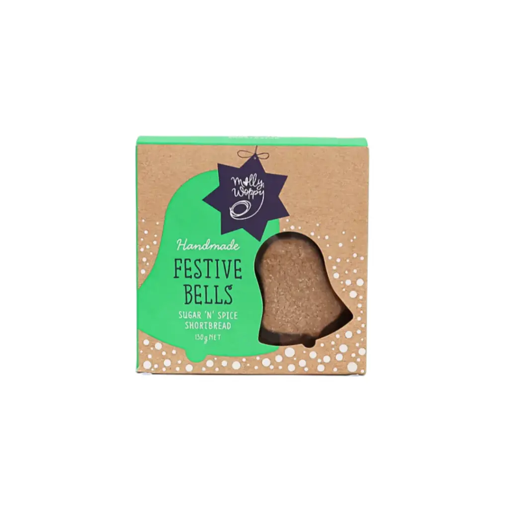 Shortbread Festive Bells Christmas Cookies 130g x 12 Carton
