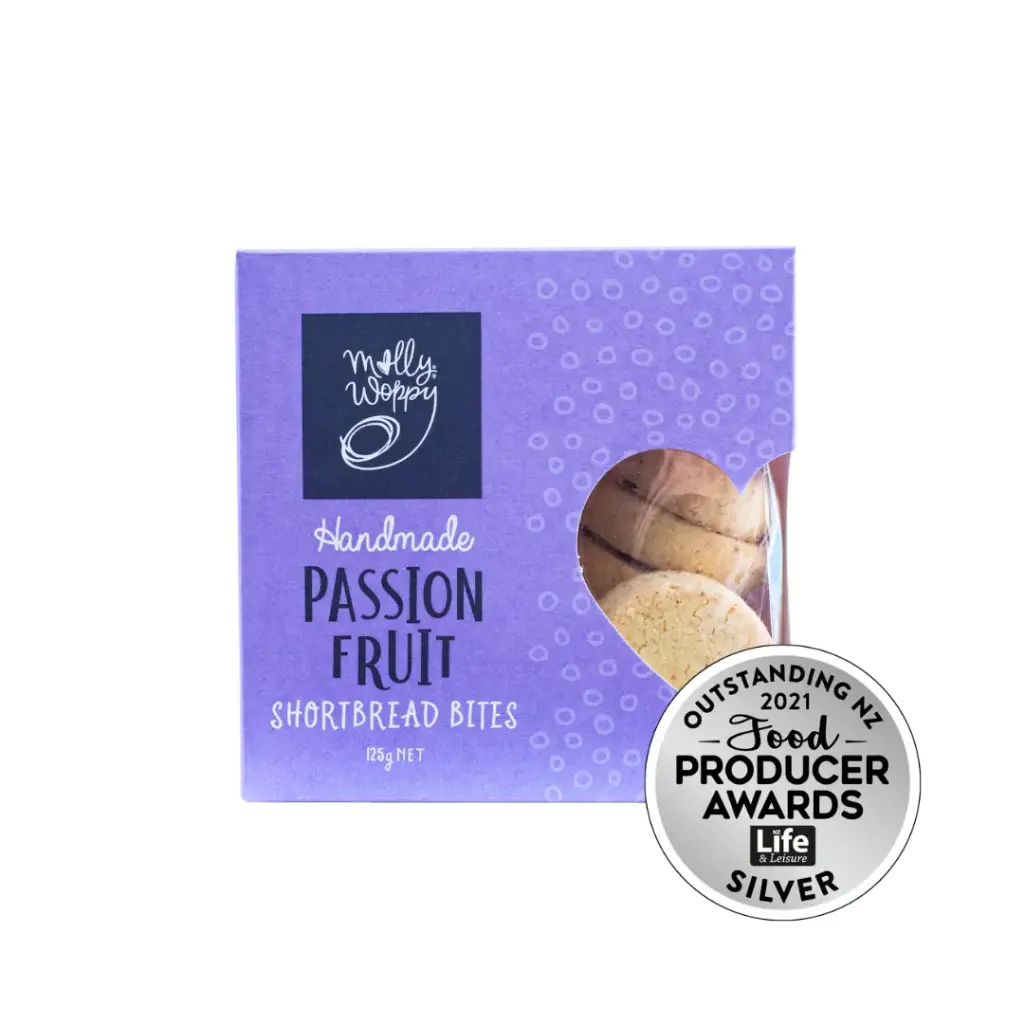 Shortbread Passionfruit Cookie Bites 125g x 12 Carton