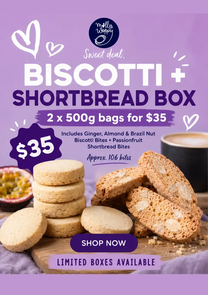 Biscotti + Passionfruit Bites Box 