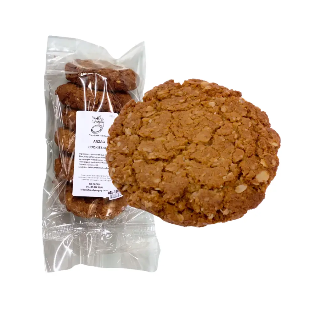 Anzac Cookies 64g Cafe Bulk 6Pk
