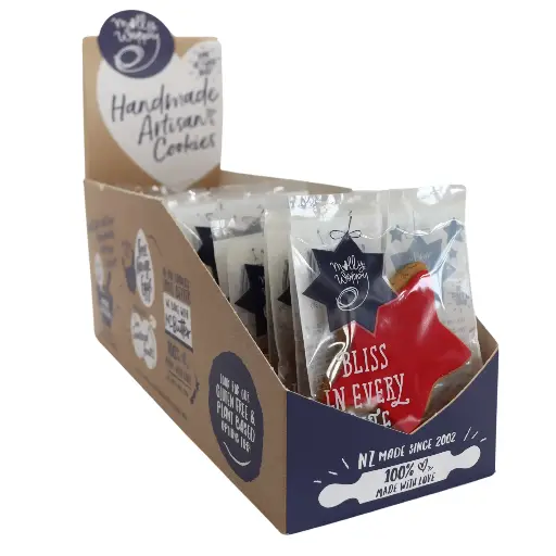 [XRR43] Gingerbread Festive Star Red Iced Cookie Christmas Grab'N'Go 24g 24/Slv