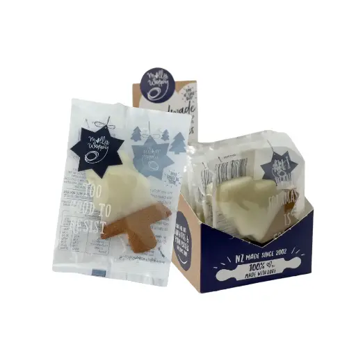 [XRC43] Gingerbread Festive Tree White Choc Topped Small  Christmas Grab'N'Go Cookie 21g 24/Slv