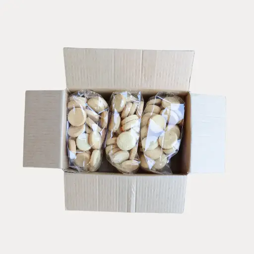 [SBP40] Shortbread Passionfruit Cookies 10g Bulk Bites 500g Bag x 3 Carton