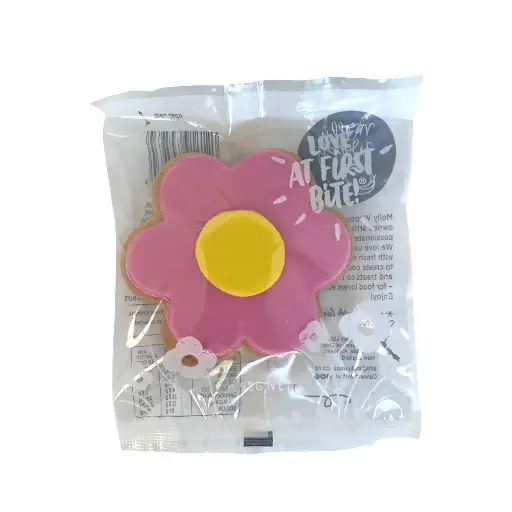 [SRD61] Shortbread Pink Daisy Iced Cookies Grab'N'Go 58g