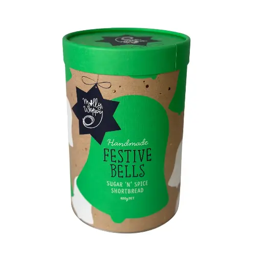[XRL90] Shortbread Festive Bells Cylinder Christmas Gift Cookies 400g x 6 Carton 